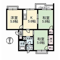 桜ケ丘ハイツＡ棟の物件間取画像